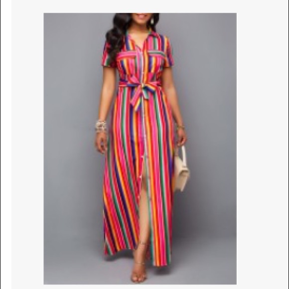 Multi colored maxi dress - Picture 1 of 3